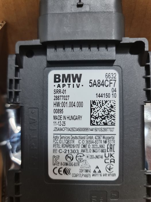 Senzor NOU radar lateral line side assist BMW 1 2 3 4 5 6 7 8 X1 X2 X3 X4 X5 X6 X7 seria G 5A84CF7 66325A84CF7 srr01