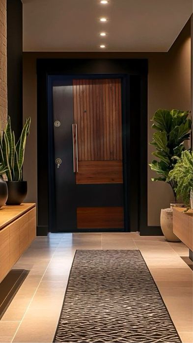 Входна врата с метална каса-Ribs