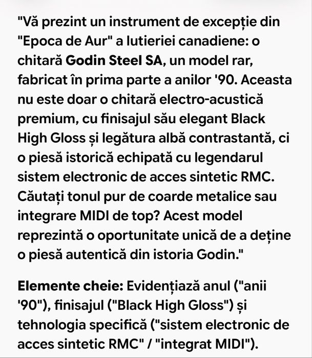 Vand chitara godin steel sa