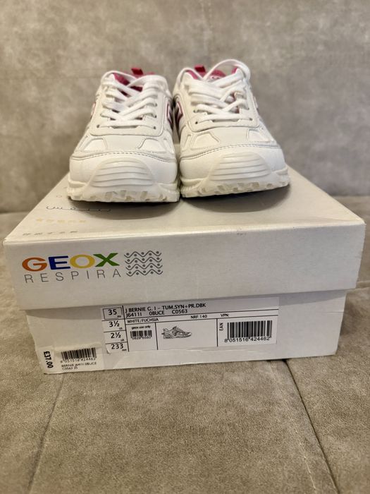 Детски маратонки Geox Bernie white/fuchsia