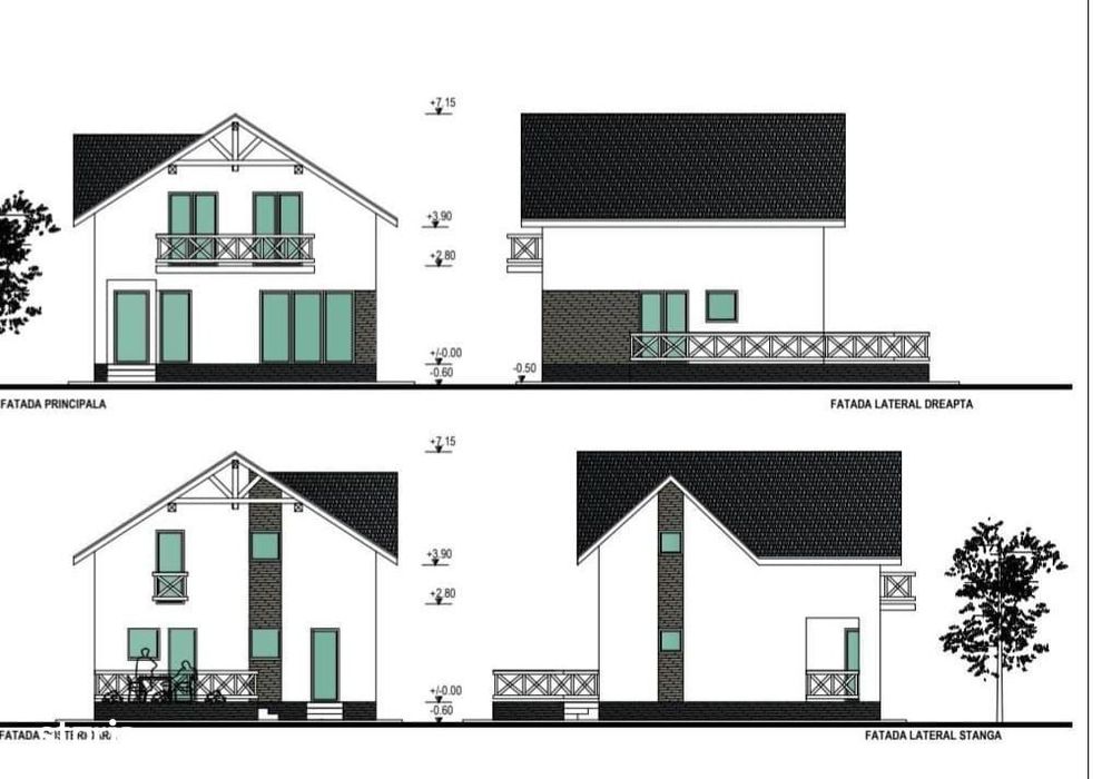 Casa noua, P+M, 4 camere, terasa, teren 550 m2, central, CORNU