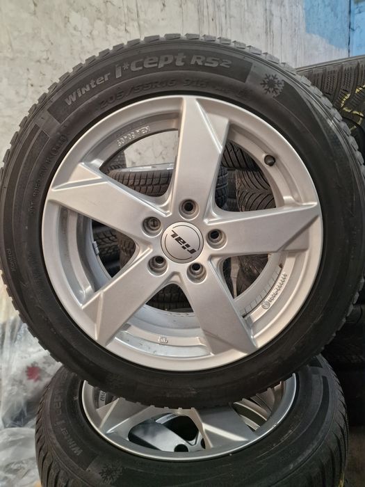 5х112 16 цола джанти Rial със зимни гуми  205/55R16 VW/Audi/Seat/Skoda
