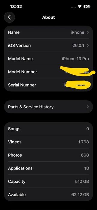 Iphone 13 pro 512 GB batarika 76 % sirochna sotiladi