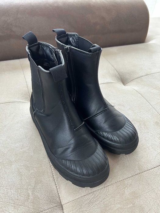 зимни ватирани кожени боти за момиче 34 номер