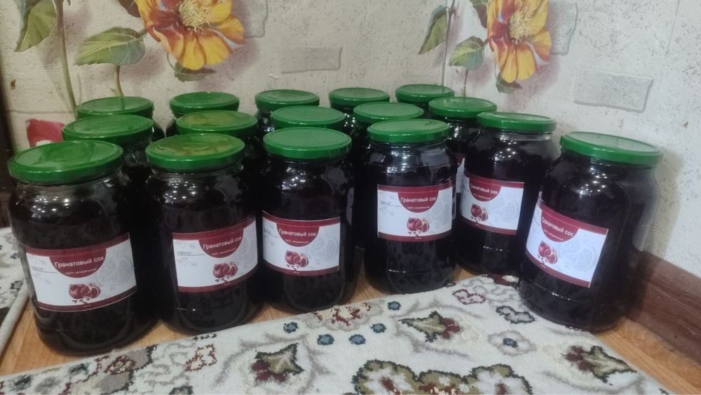 Натуральный гранатовый сок 100% БЕЗ сахара