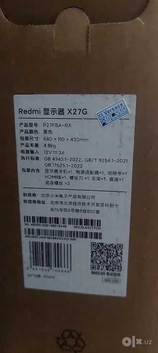 Redmi X27G 180hz sotiladi aybi bir dona pixeli bor