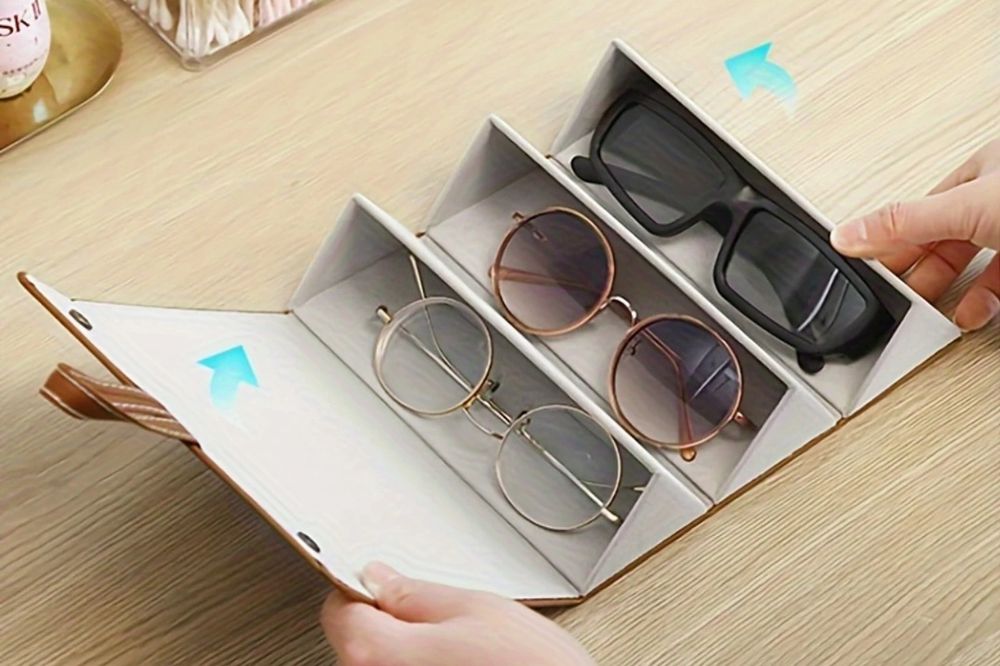 *НОВО* 3-ен кожен калъф за очила-10лв