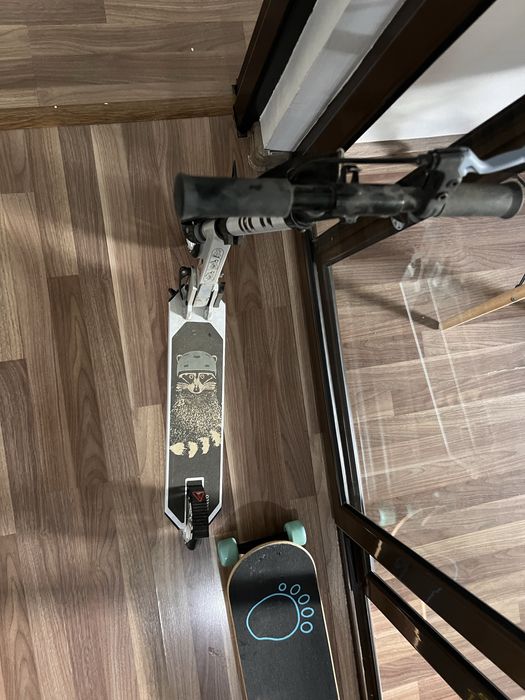 Trotineta oxelo cu suspensii si frane & skateboard copii 6-9 ani