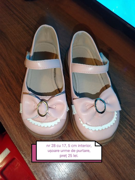 Pantofi fetiță mărimea 28 cu 17,5 cm interior