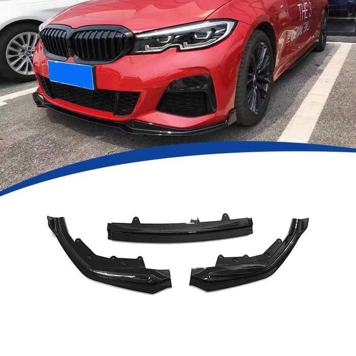 Lip Bara Fata BMW Seria 3 G20 G21 Pre-LCI 2018-2022 Negru Lucios
