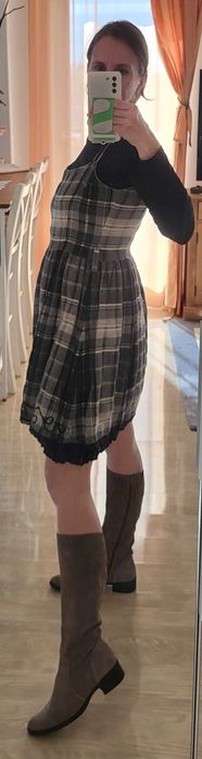 Rochie toamna/ iarna, tip sarafan, Mathilde, material lână, Mar. 38