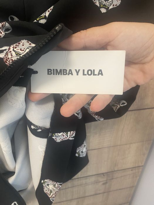 Bimba y Lola пола – черна с принт на леопарди