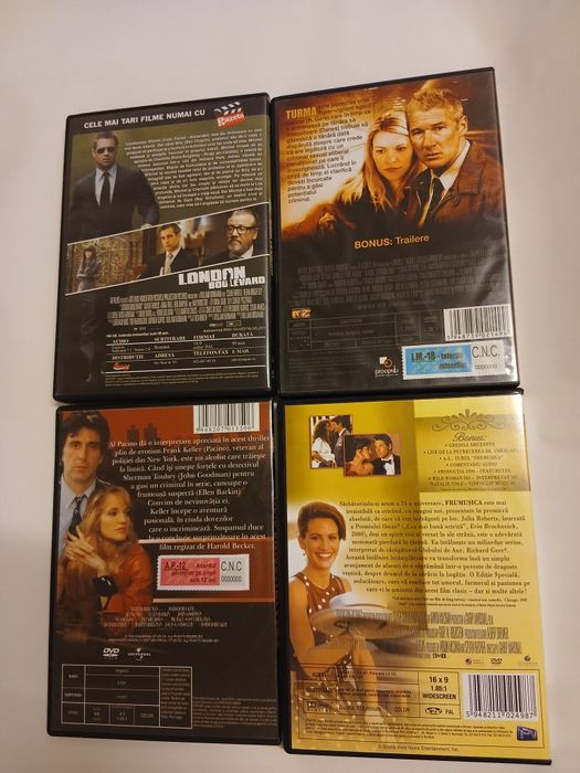 Filme  DVD -"Frumusica","Turma","Cand dragostea ucide","London  Boulevard"