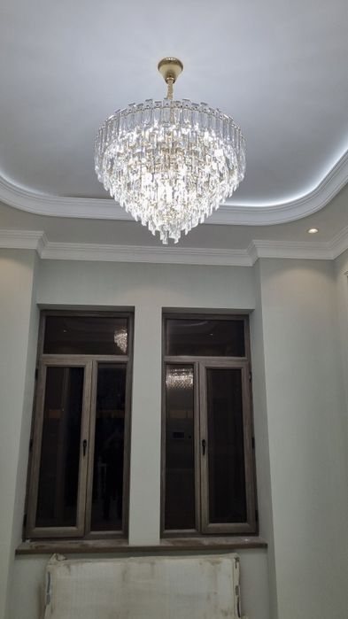 устанофка люстра