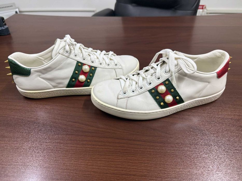 Gucci Ace Studded Tennis Shoes With Spikes ID: 431887 38 04Z