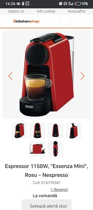 Expressor delonghi rosu