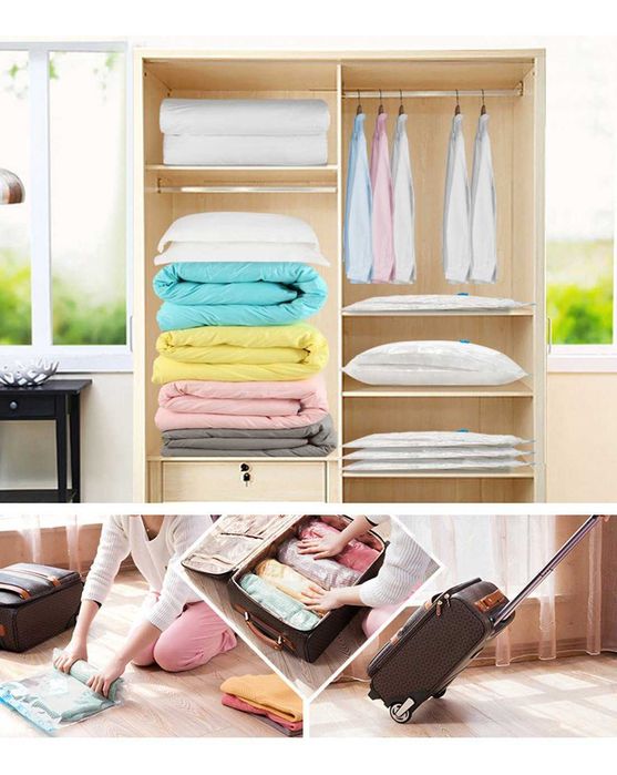 Set 10 saci de vidat haine 50x70 cm cu pompa de aer inclusa