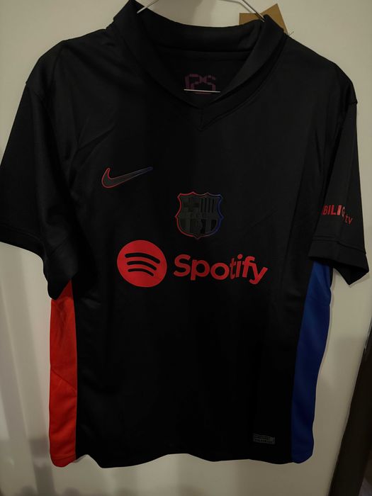 Tricou barcelona away sezon nou la liga champions league fotbal