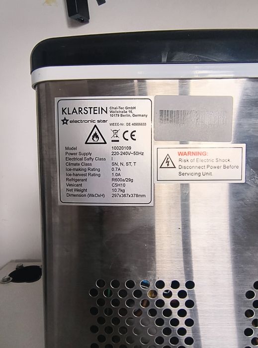 Mașină de făcut gheata cuburi Klarstein.