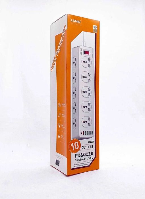 16 in 1 Сетевой фильтр LDNIO SC10610 — 10 розеток + 6 USB. Есть достав