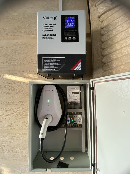 электромобиль зарядка установка