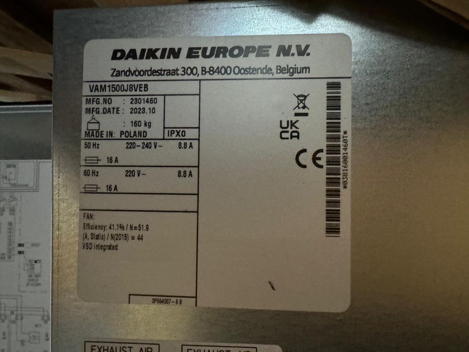 Рекуператор Daikin VAM350 VAM1000 VAM1500