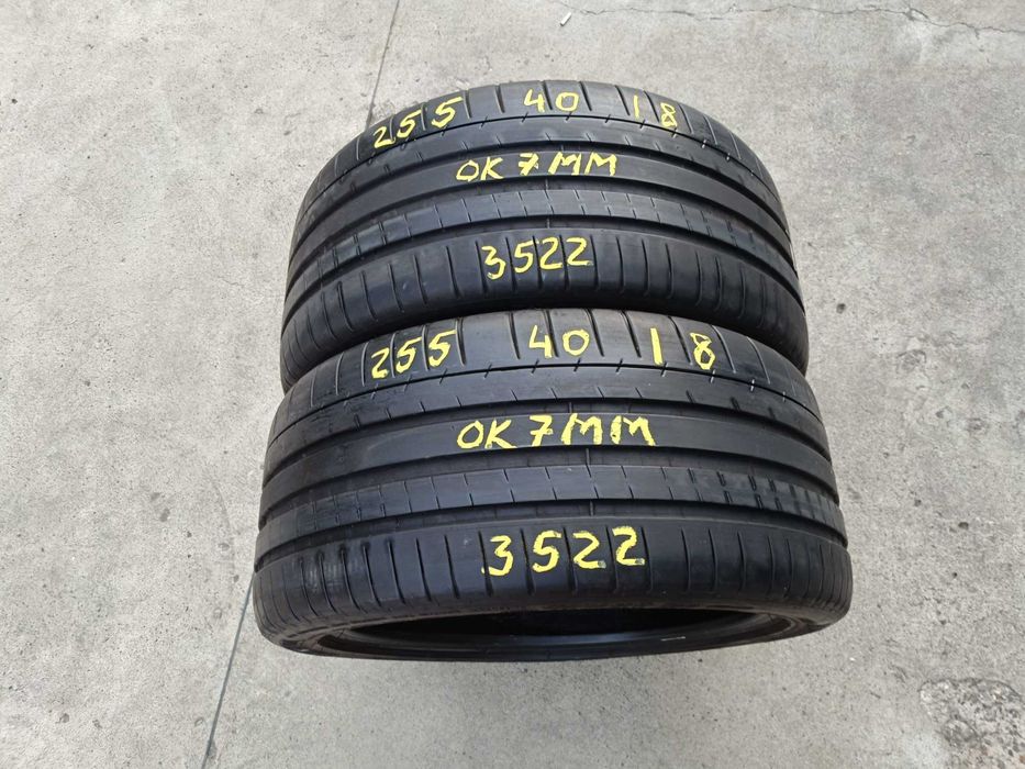 Doua anvelope vara 255 40 18 michelin pilot super sport profil de 7 mm