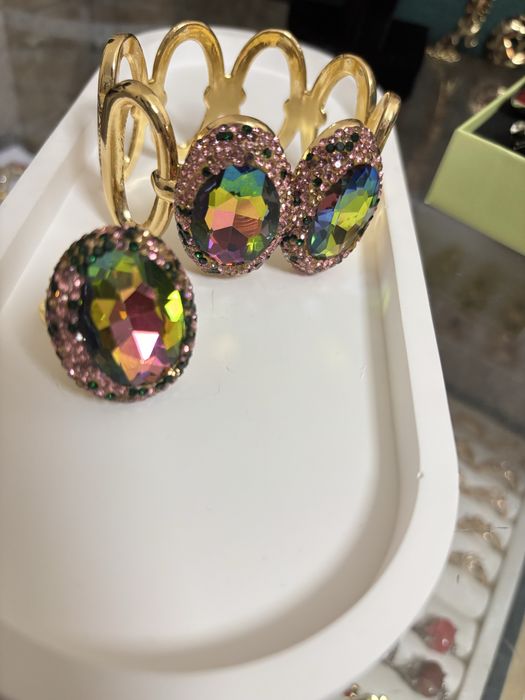 Набор султанит браслет кольцо