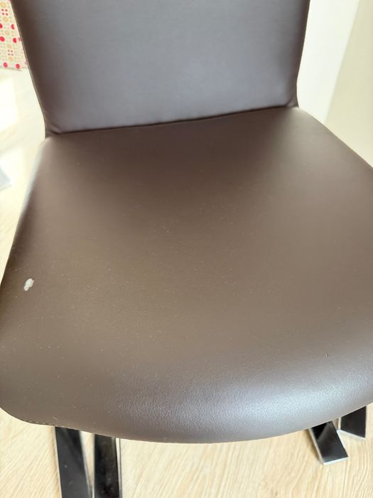 Scaune dining moderne piele ecologică, cadru metalic (tip cantilever)