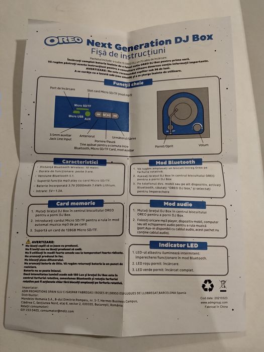 Boxa Multifuncționala Oreo, nou