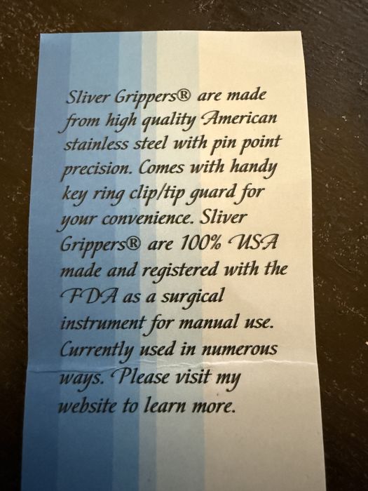 Pensetă mică EDC breloc - Uncle Bill's sliver grippers