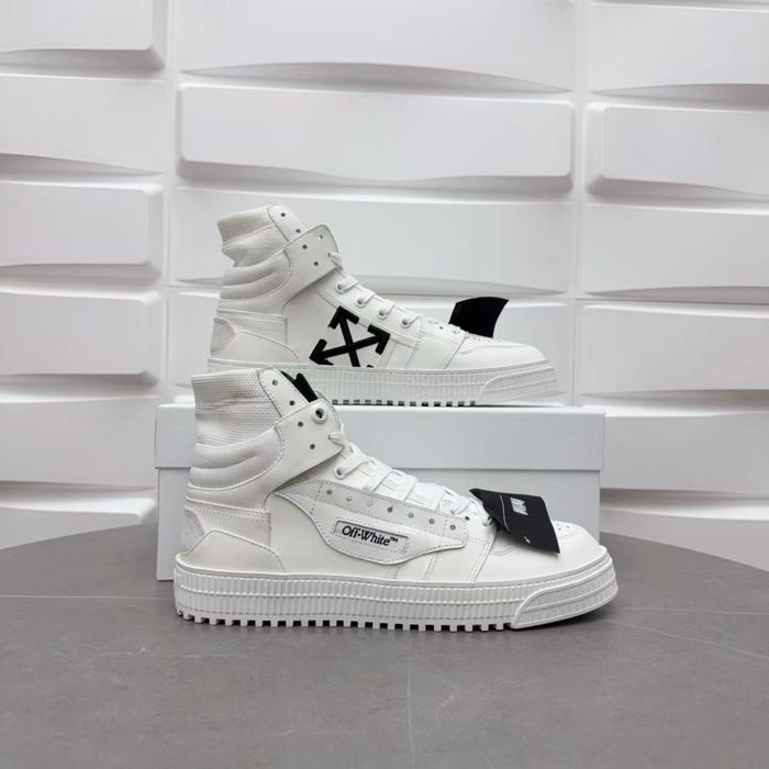 Off-White 3.0 Off Court High-Top Sneakers – White/Black Tag