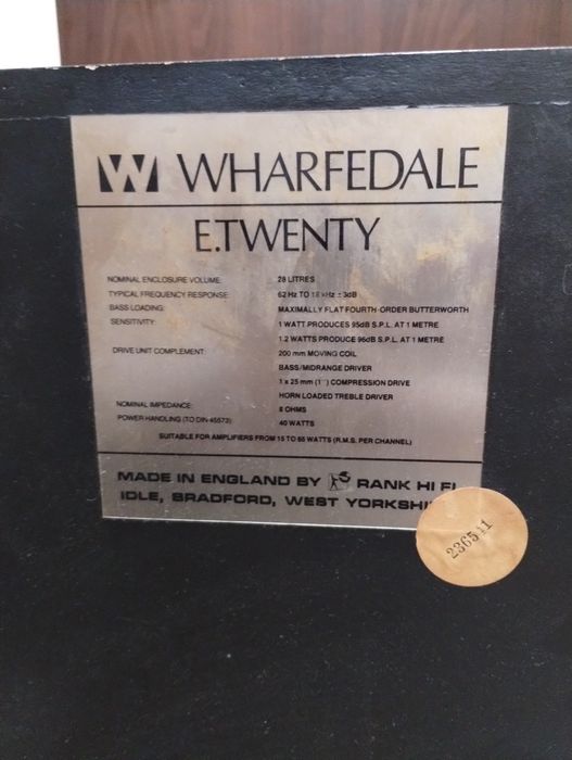 Boxe audio Wharfedale