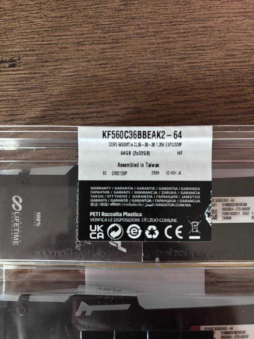 RAM памет Kingston Fury Beast RGB DDR5 64GB Kit 2x32GB 6000MT/s CL36