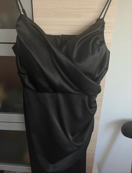 Rochie neagra  satin