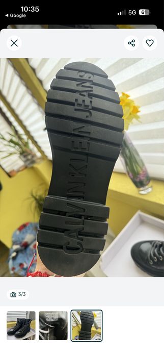 Дамски спортни боти с черни подметки/ Дамски боти Calvin Klein естеств