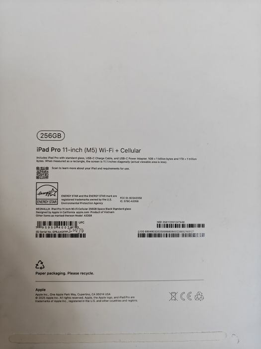 Ipad pro M5 wifi