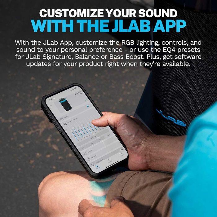 JLab Epic Party Преносим Bluetooth високоговорител, 100W, RGB светлини