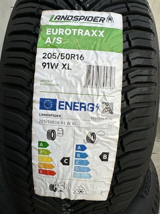 Нови всесезонни гуми LANDSPIDER EUROTRAXX A/S 205/50R16 91W XL БОРД 2055016