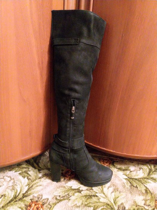 Сапоги-ботфорты зимние