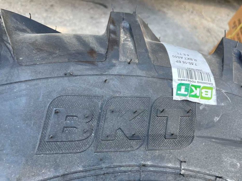 Anvelope noi 7.50-16 cu 8 pliuri de tractiune pentru motocultor Bkt