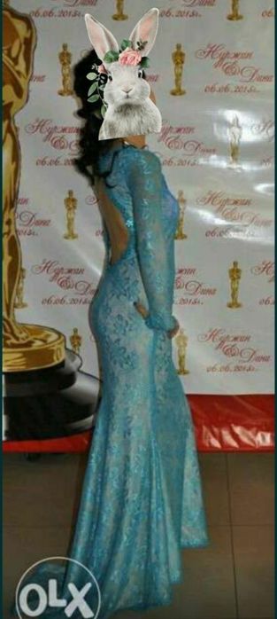 Вечернее платье, изумрудное