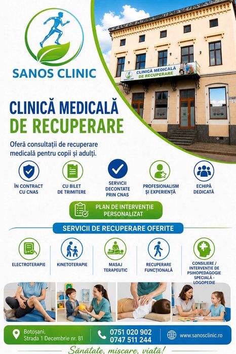 Fizioterapeut/Kinetoterapeut SANOSCLINIC din Botosani