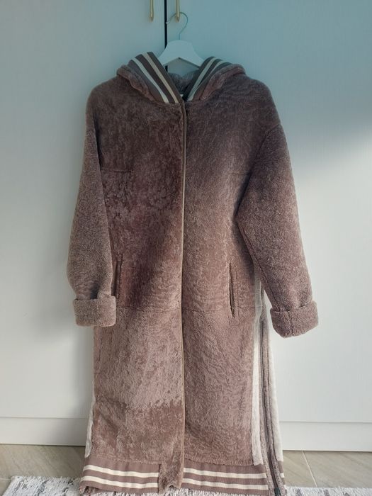 Пальто-тедди с капюшоном