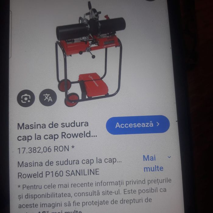 Masina de sudat țevi  cap la cap/ Plita sudat ROTHENBERGER