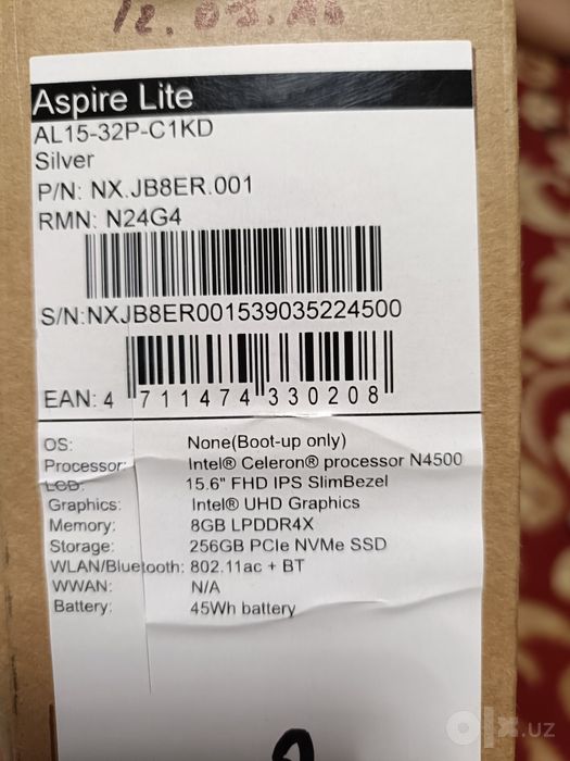 Acer aspire lite 15 8/256gb