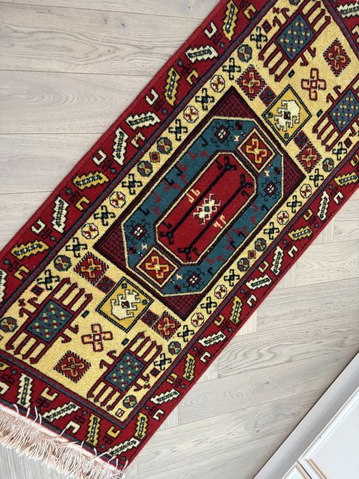 Вълнен винтидж килим пътека 70/160 тип чипровски