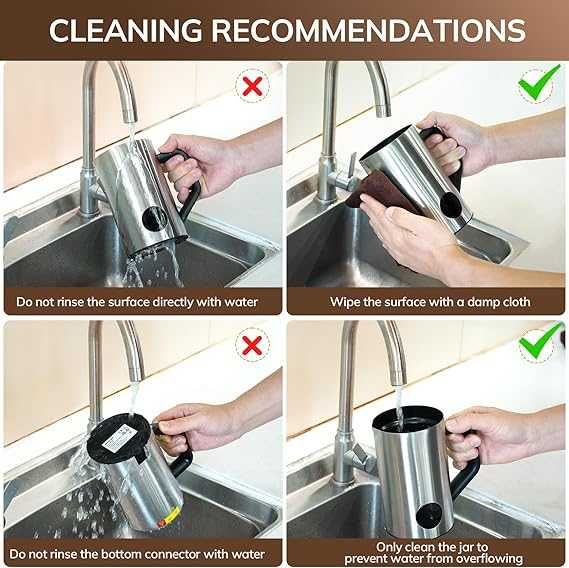 Разпенител за мляко Morpilot 6в1, 350мл,топла/студена пяна