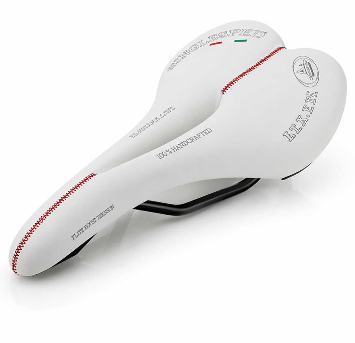 Седалка за велосипед Selle Monte Grappa Liberty, бяла, Made in Italy