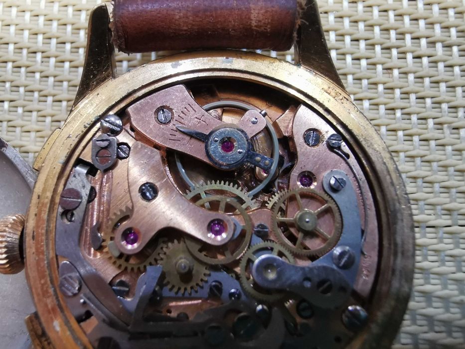 Рядък позлатен Morris ferrotex  Chronographe
